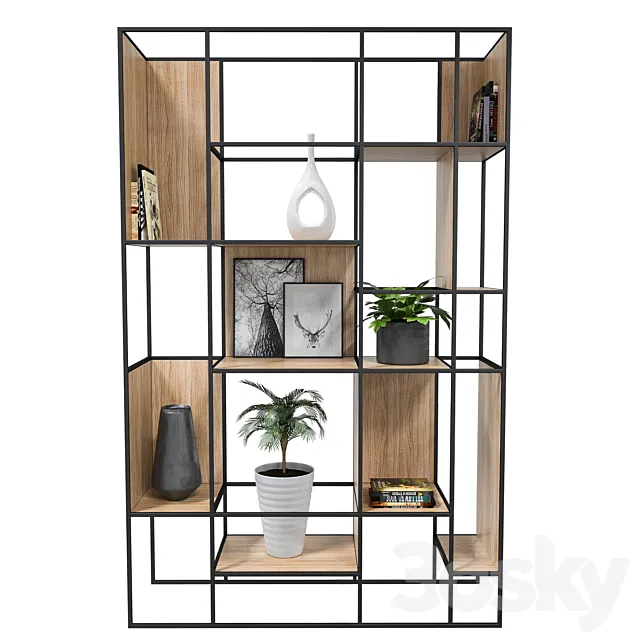 Loft shelving unit 3D Model
