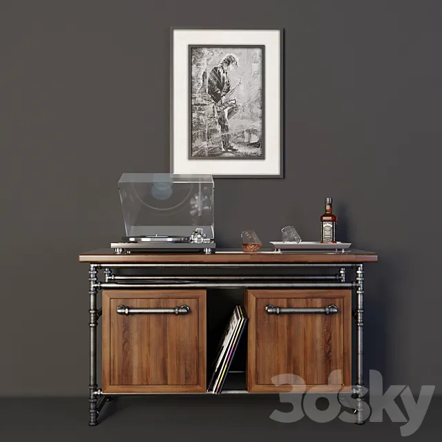 Loft Style Cupboard Loft 3D Model