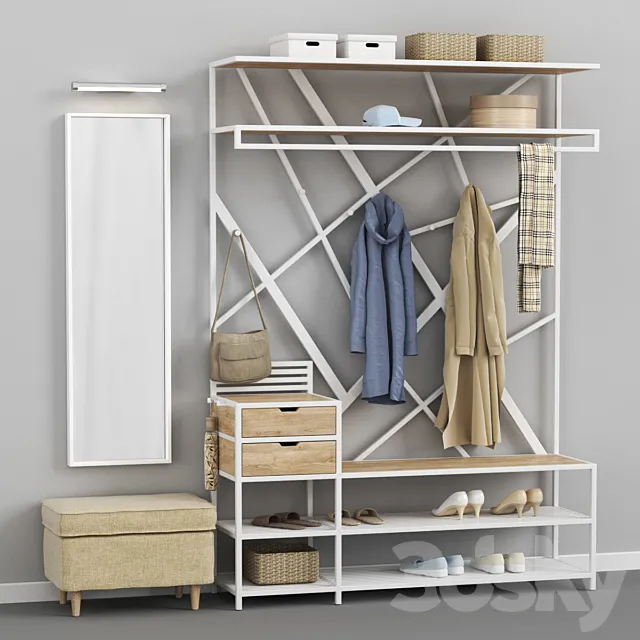 Loft style hallway 3D Model