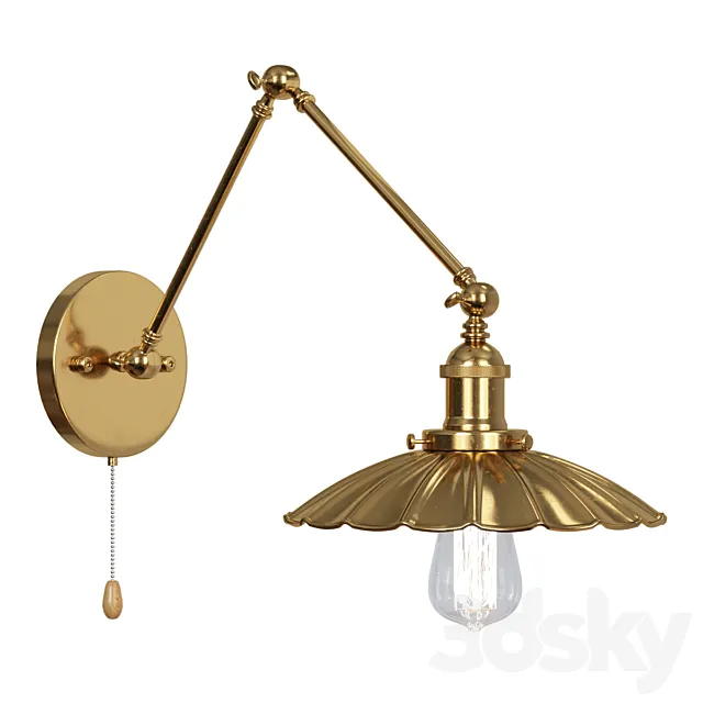 Loft style wall lamp 3D Model