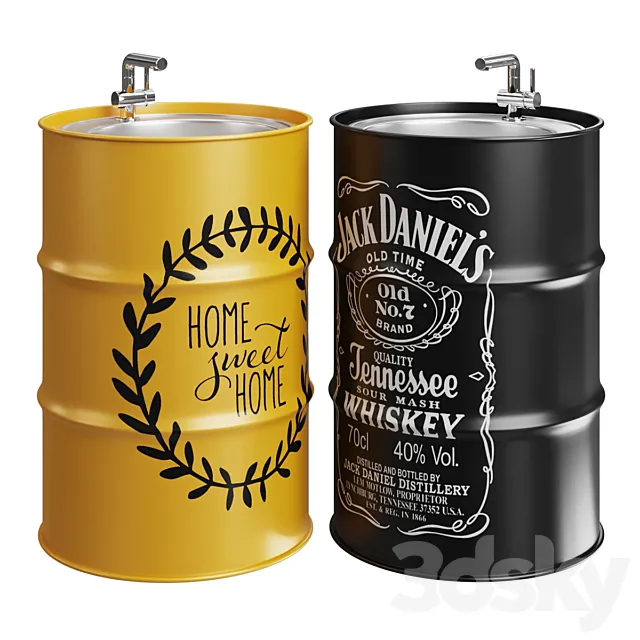 Loftdecor Barrel Wash Basin 3D Model