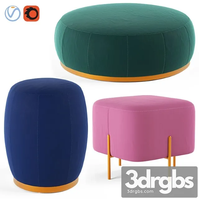 Loftdesigne poufs 2 3D Model Free