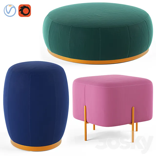 Loftdesigne poufs 3DModel