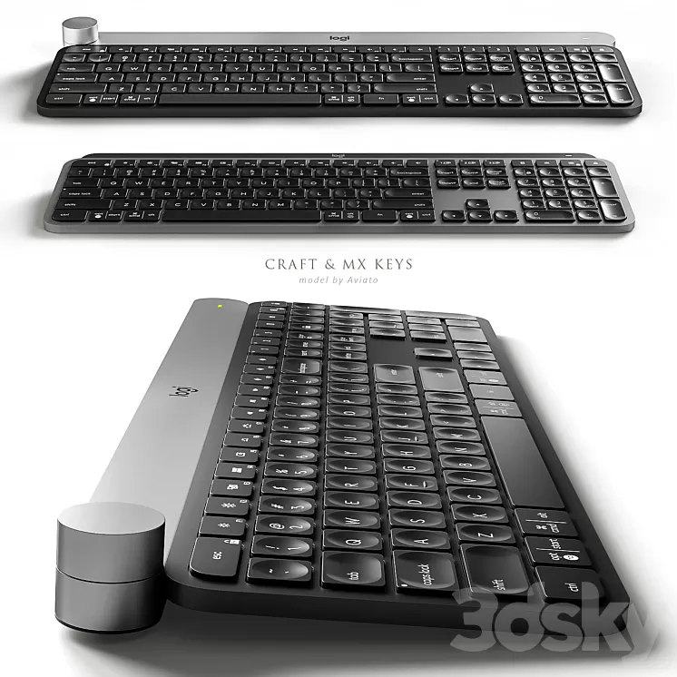 Logitech Craft & MX Keys 3D Model
