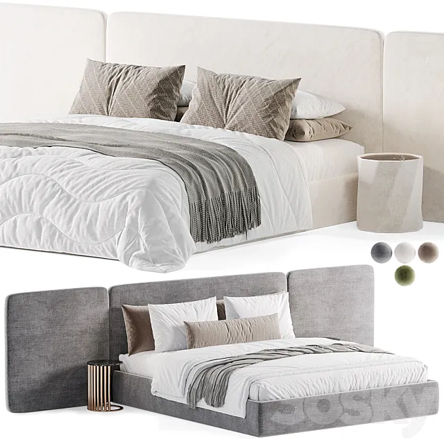 Lola Bed by Ana Roque Interior 3D Model