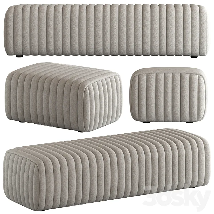 Loma bench kelly wearstler 3D Model Free