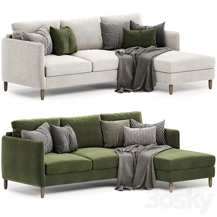 Lomeo Fixed corner sofa 3D Model