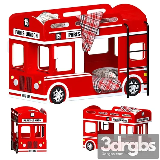 London Bus Bed 3D Model Free