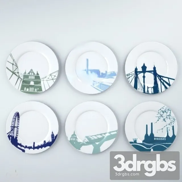 London River Series Plates 3D Model Free