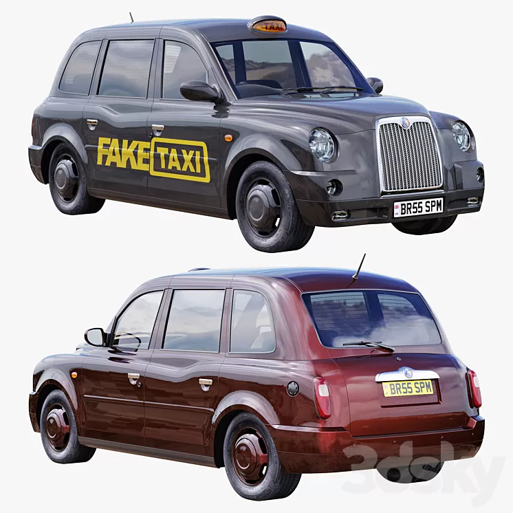 London taxi hackney carriage TX4 3D Model