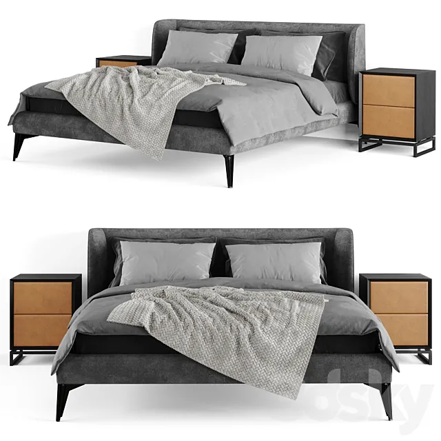 Longcourt Partisan bed. 3D Model