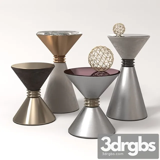 Longhi angie small modular tables 2 3D Model Download