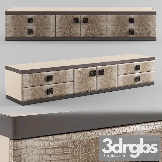 Longhi aspen leather sideboard 2 3D Model Free