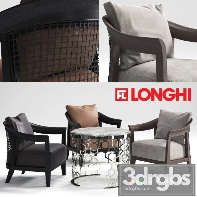 Longhi Cody Armchair 3D Model Free