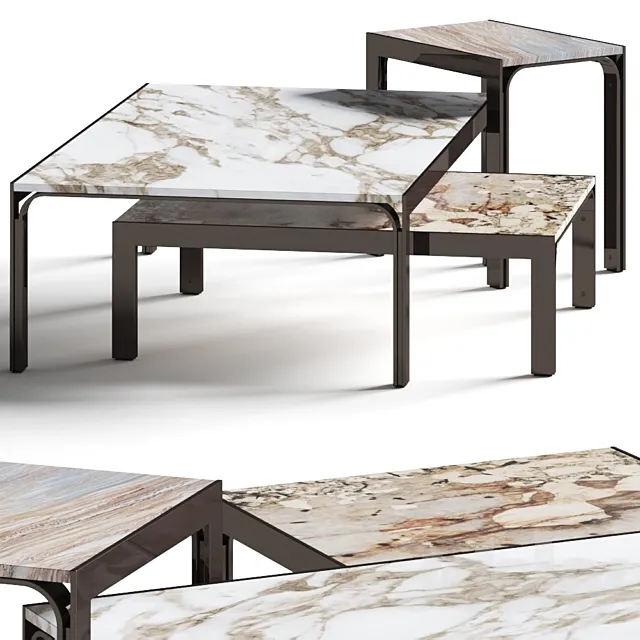 Longhi Edge Coffee Tables 3D Model