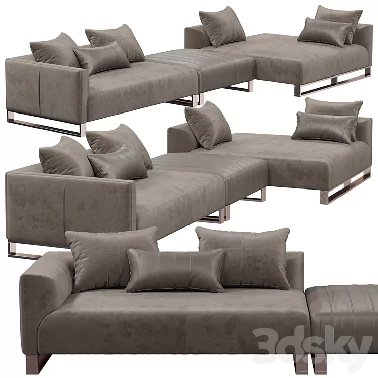 Longhi Fold sofa 3D Model