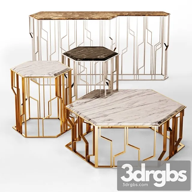 Longhi ginza table 2 3D Model Free