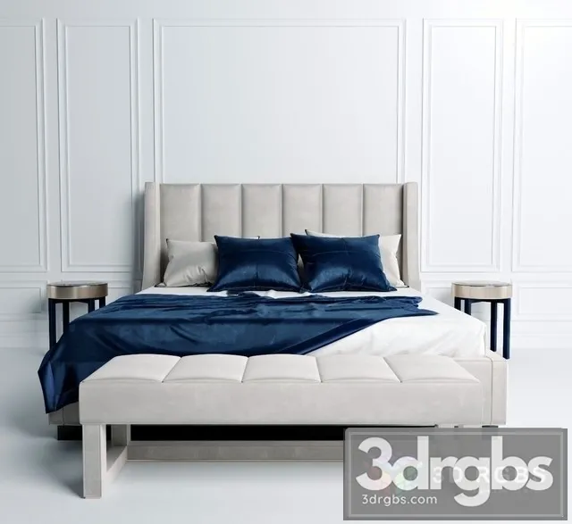 Longhi Kubrick Bed 3D Model Free
