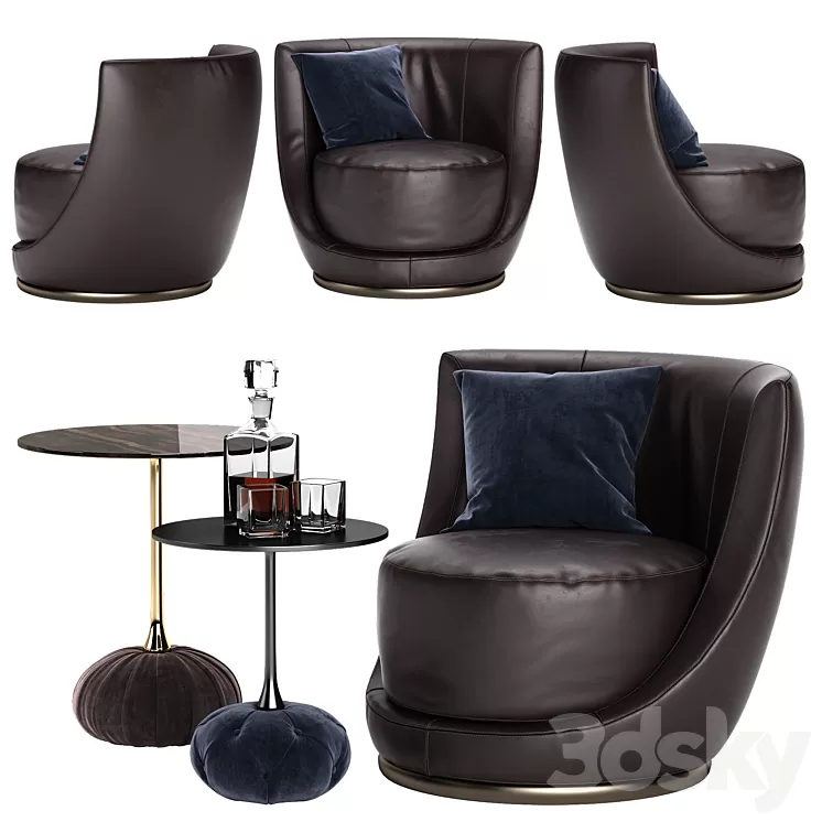 Longhi laurent chair 3D Model