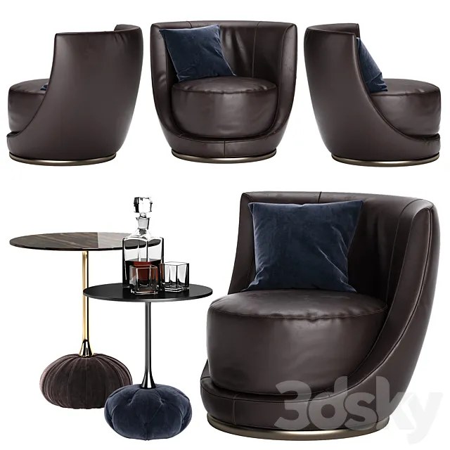 Longhi laurent chair 3D Model