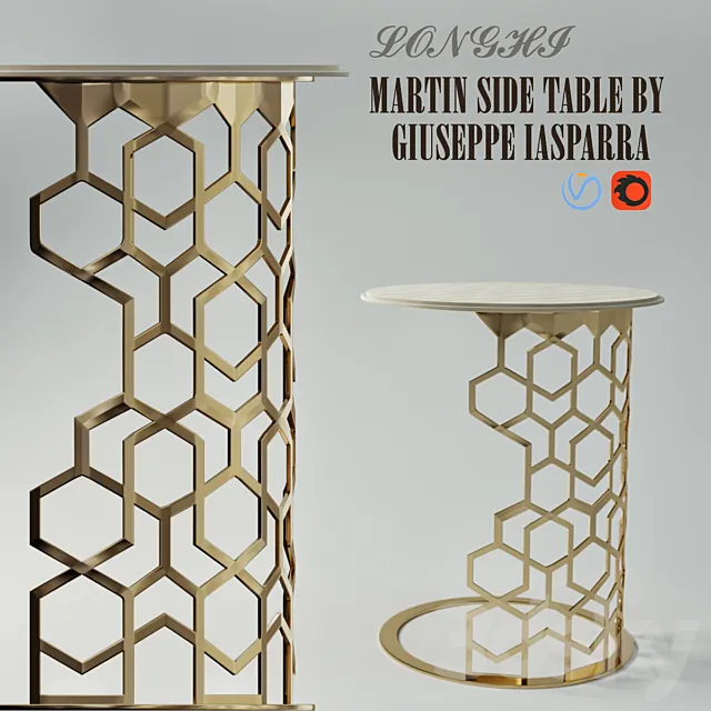 Longhi MARTIN SIDE TABLE BY GIUSEPPE IASPARRA 3DModel