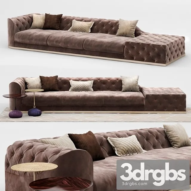 Longhi milton sofa special composition 2 3D Model Free