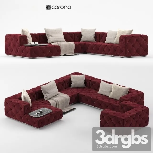 Longhi Must Sofa 01 3D Model Free
