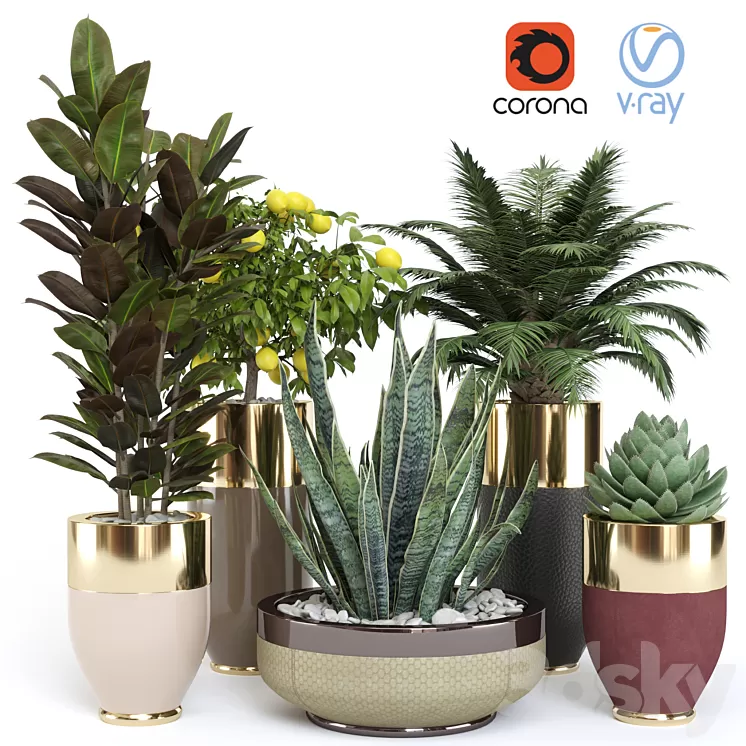 Longhi plant pot godwin cachepot 3D Model Free