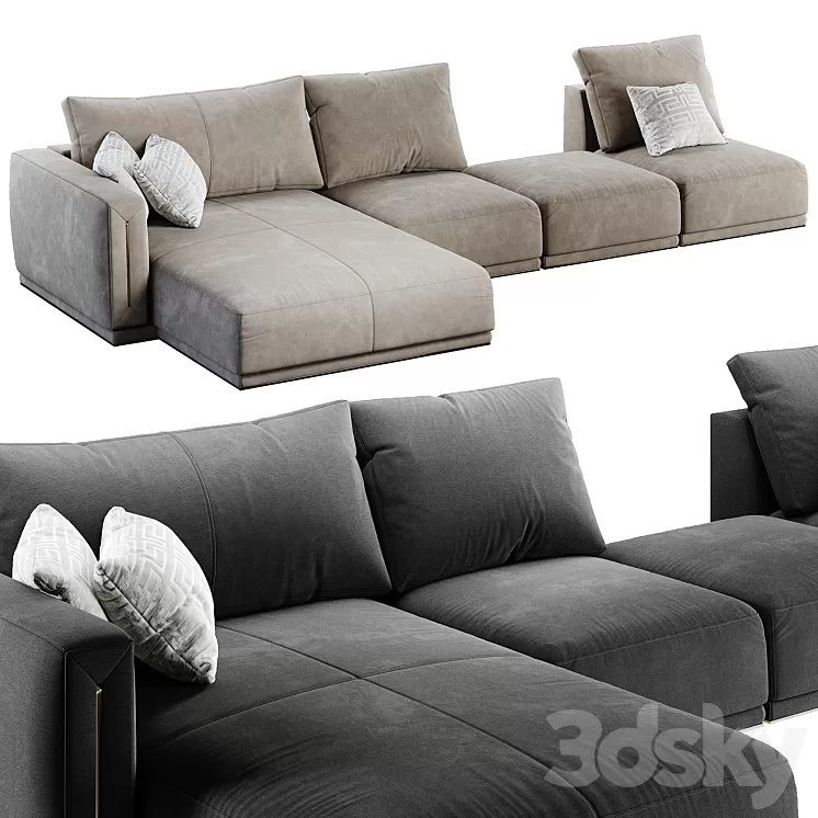 LONGHI sofa Atar 3D Model Free