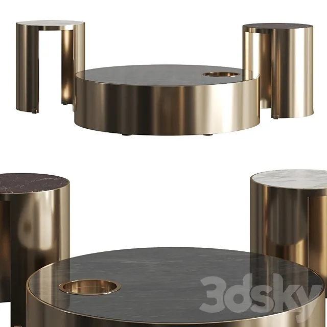 Longhi Sun Coffee Tables 3DModel
