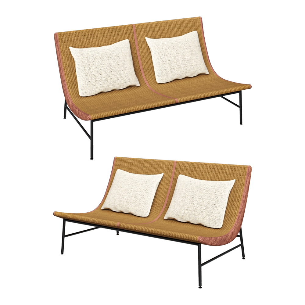 Look into Nature - Lounge chair Hazuki 2 seater 3D Model