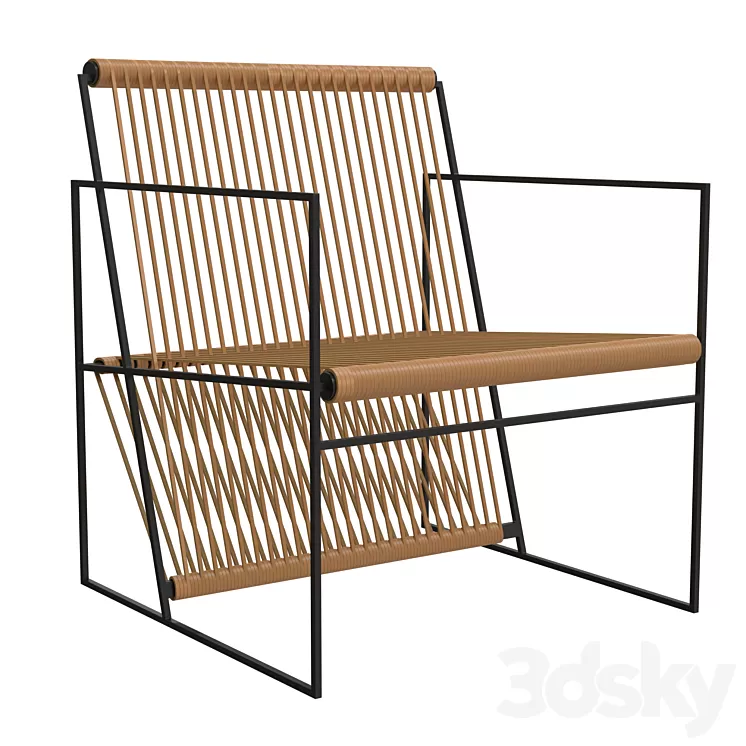 LOOM LEATHER LOUNGE CHAIR 3D Model