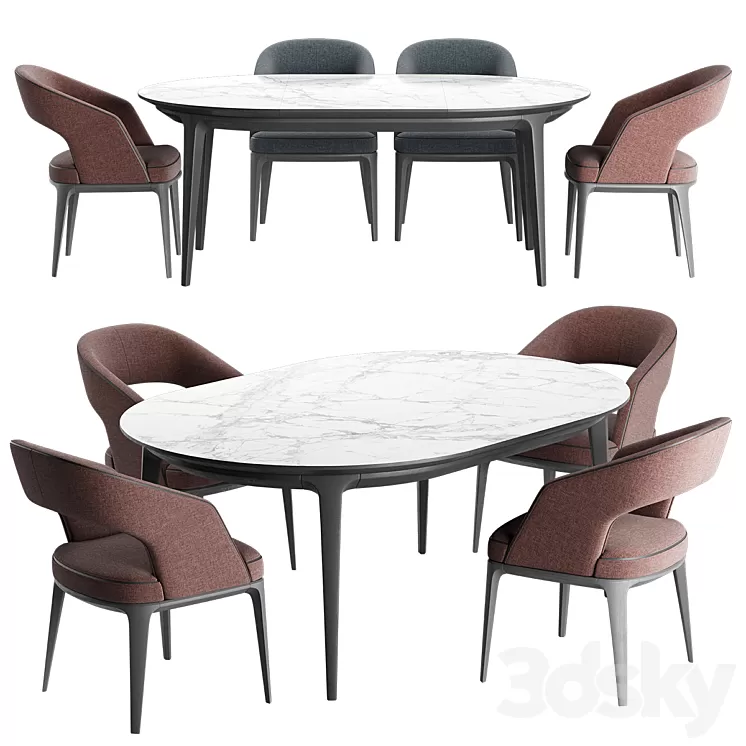 Loom table and chair 3D Model