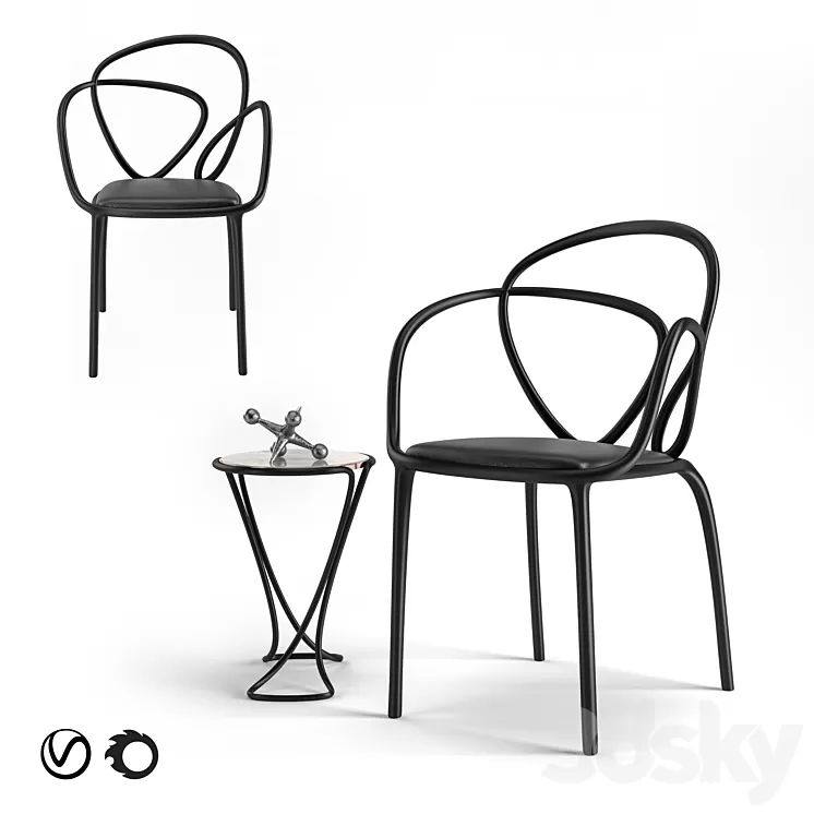 Loop Chair for Qeeboo by Front Design 3D Model