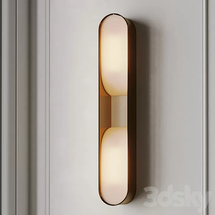Loop Double LED Wall Sconce 3D Model