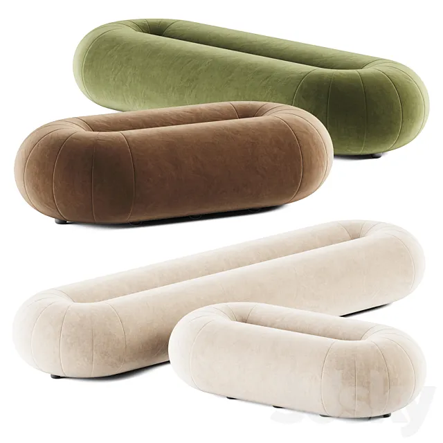 Loop Oval Pouf by Sancal _ Pouf 3D Model