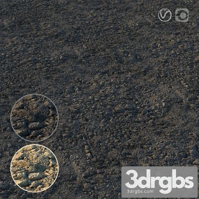Loosened Ground Material 02 3D Model Download
