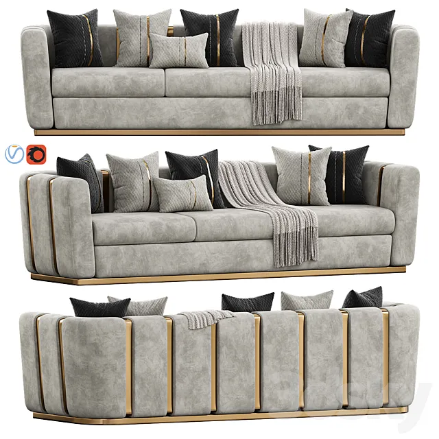 Lora Sofa by Evgor 3D Model