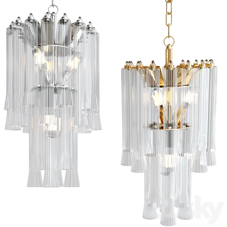 Lorelei Petite Waterfall Chandelier 3D Model Free