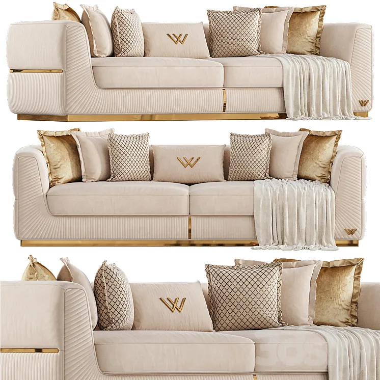Lorenzo sofa 3D Model Free