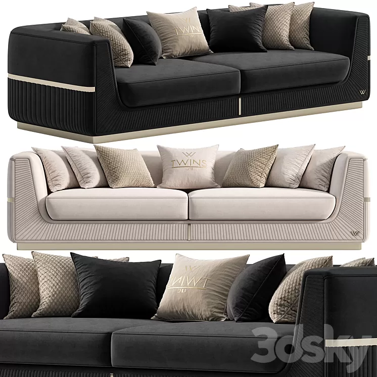 Lorenzo sofa by Twins 3D Model Free