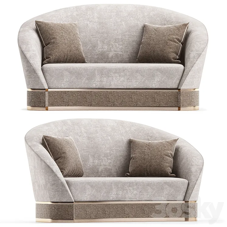 Loreto II Sofa Frato Interiors 3D Model Free