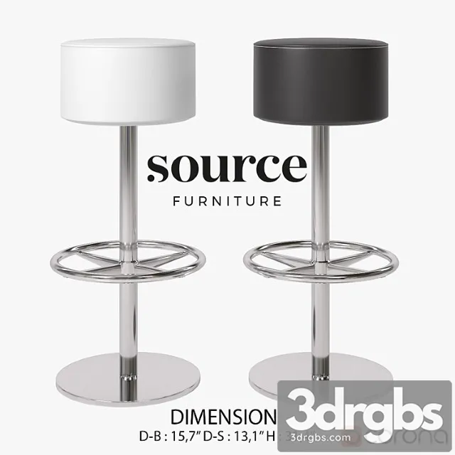 Lotus barstool sf1p 2 3D Model Free