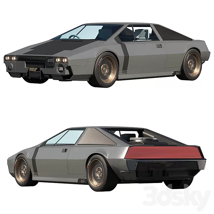 Lotus Esprit S3 1981 cyberpunk 3D Model Free