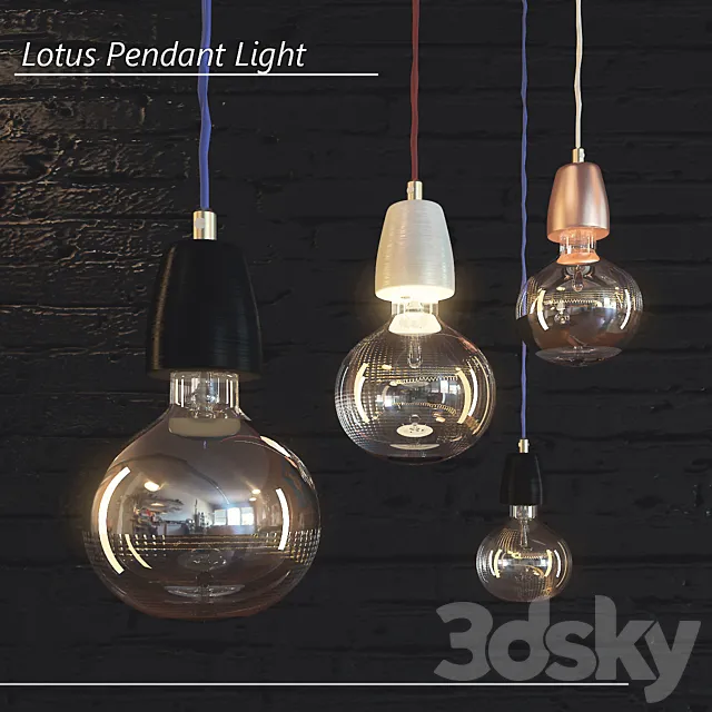 Lotus Pendant Light 3DModel