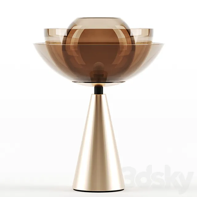 Lotus table lamp by Mason Editions 3D Model