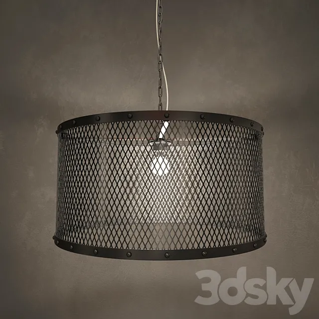 Louis industrial pendant lamp 3D Model
