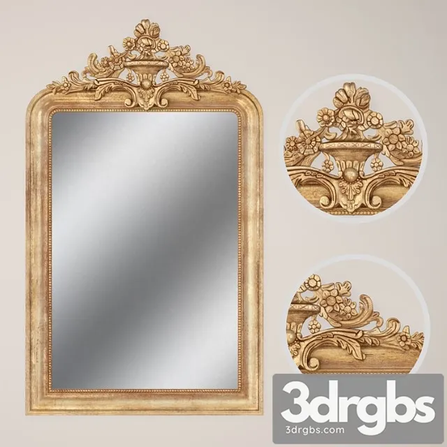 Louis philippe gilt mirror restoration hardware 3D Model Free