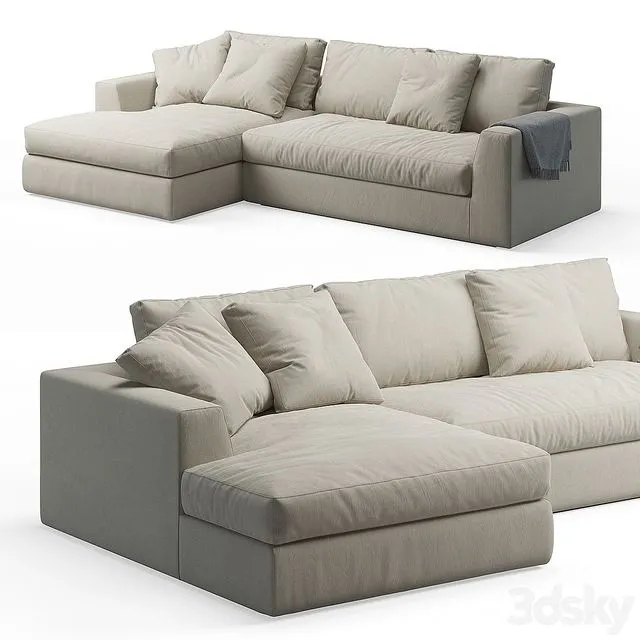 Louis plus Sofa Meridiani 3D Model