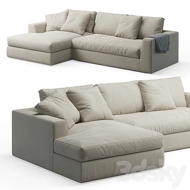 Louis plus Sofa Meridiani 3D Model